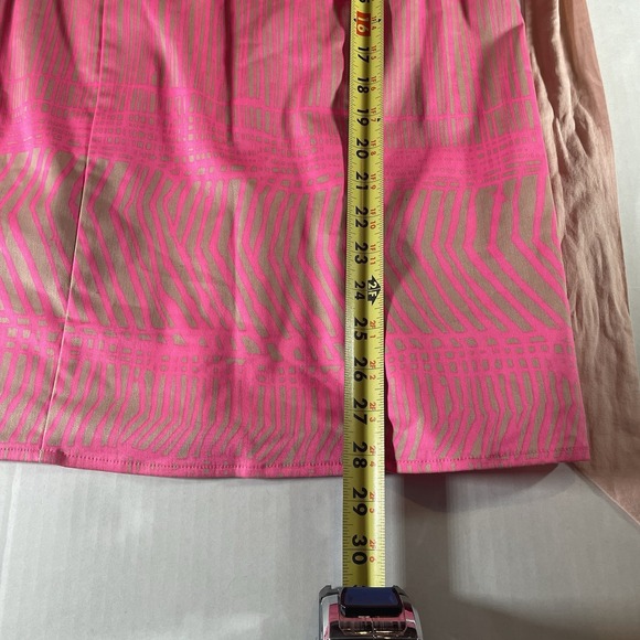 H&M Neon Pink and Khaki Strapless Mini Dress with‎ Bow Size 8 - Picture 6 of 8